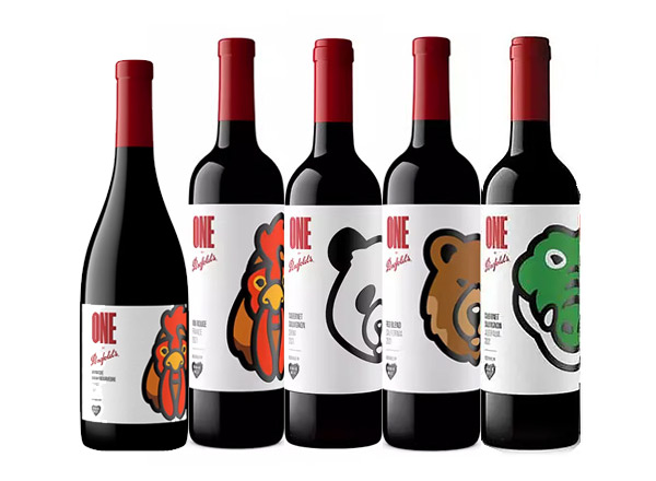 宜宾回收奔富红酒奔富一号1号Penfolds ONE潮流联名Human Made中国熊猫加州棕熊法国雄鸡澳洲鳄鱼
