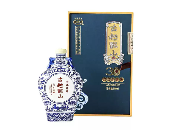 宜宾黄酒回收古越龙山黄酒千福花雕三十年陈酿绍兴花雕酒500ml礼盒装