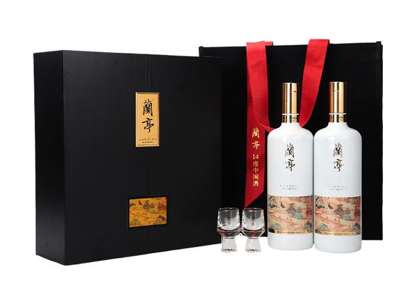 宜宾会稽山兰亭黄酒回收兰亭二十年陈酿1L*2礼盒装